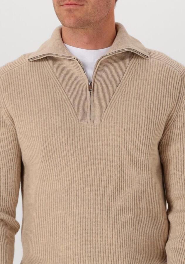 PROFUOMO Heren Truien & Vesten Pullover Half Zip Beige