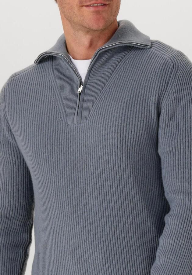 PROFUOMO Heren Truien & Vesten Pullover Half Zip Blauw - Foto 2
