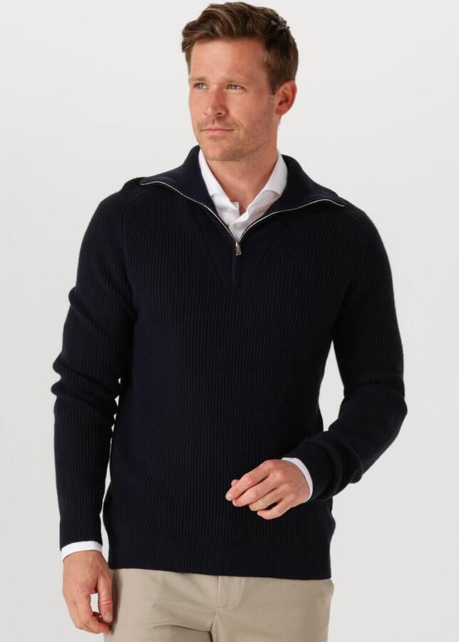 PROFUOMO Heren Truien & Vesten Pullover Half Zip Donkerblauw - Foto 4