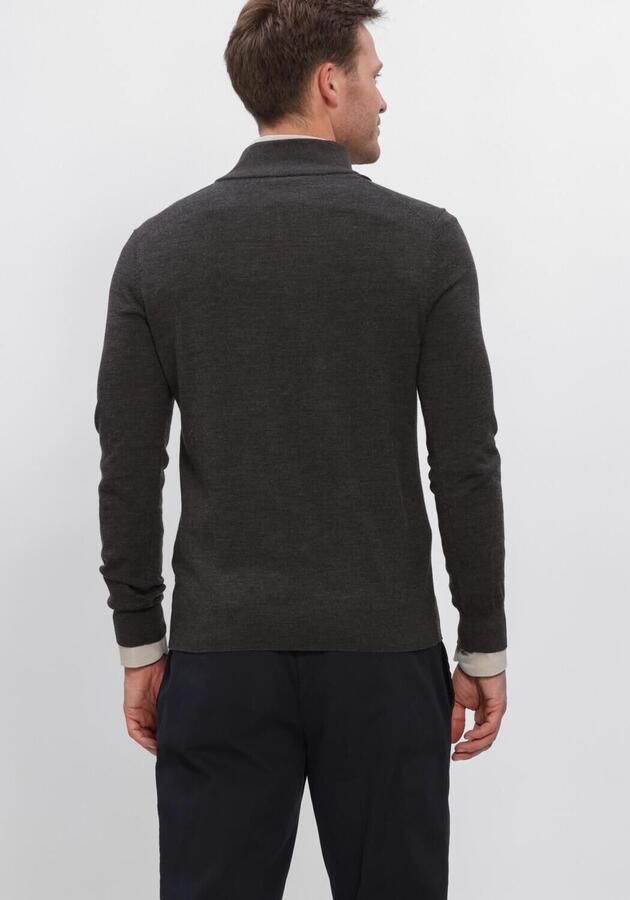 PROFUOMO Heren Truien & Vesten Pullover Half Zip Extrafine Merino Antraciet - Foto 2