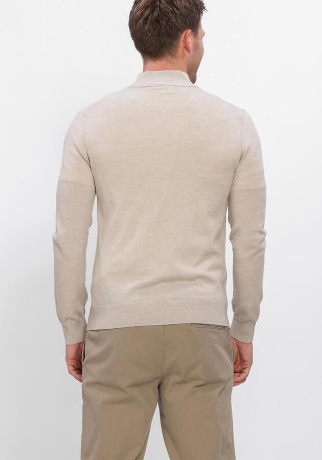 PROFUOMO Heren Truien & Vesten Pullover Half Zip Extrafine Merino Beige - Foto 3