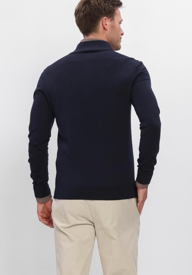PROFUOMO Heren Truien & Vesten Pullover Half Zip Extrafine Merino Donkerblauw - Foto 2