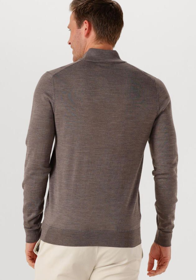 PROFUOMO Heren Truien & Vesten Pullover Half Zip Merino Bruin