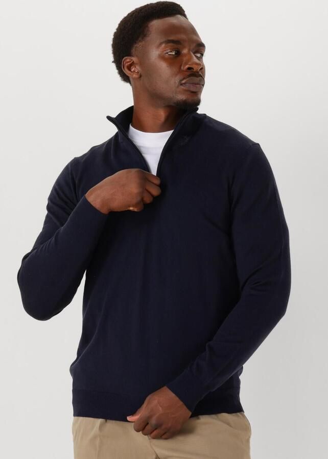 PROFUOMO Heren Truien & Vesten Pullover Half Zip Merino Donkerblauw - Foto 4