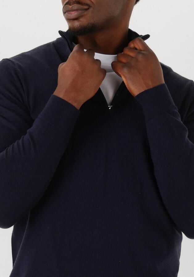 PROFUOMO Heren Truien & Vesten Pullover Half Zip Merino Donkerblauw - Foto 2