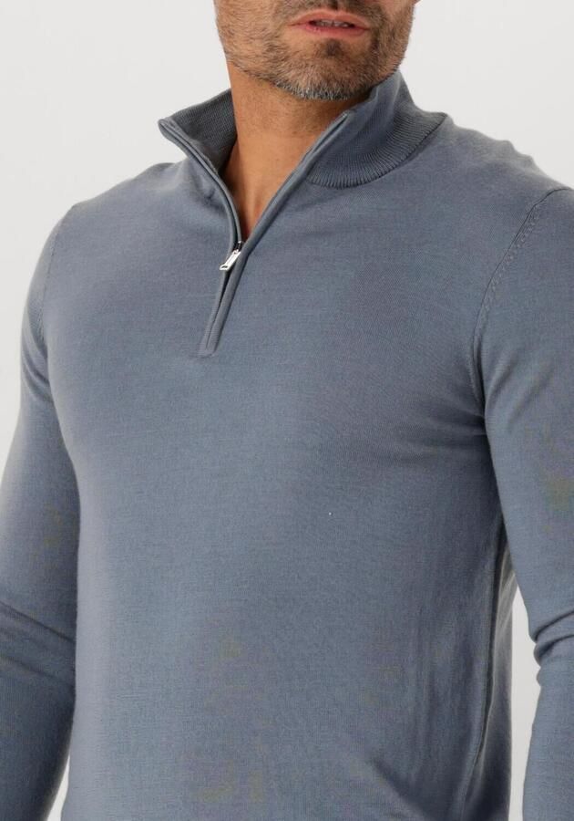 PROFUOMO Heren Truien & Vesten Pullover Half Zip Merino Donkerblauw - Foto 2