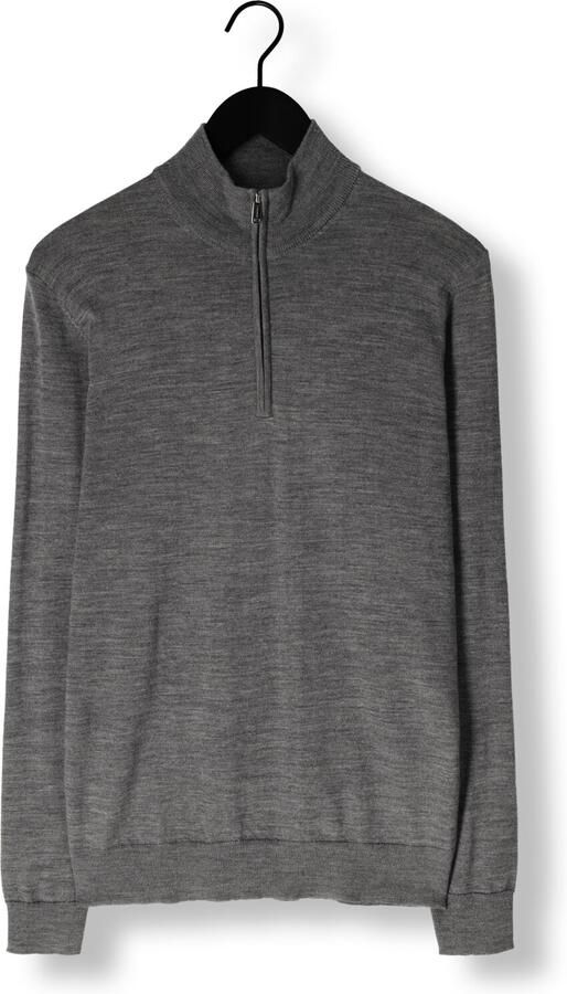 PROFUOMO Heren Truien & Vesten Pullover Half Zip Merino Grijs - Foto 3