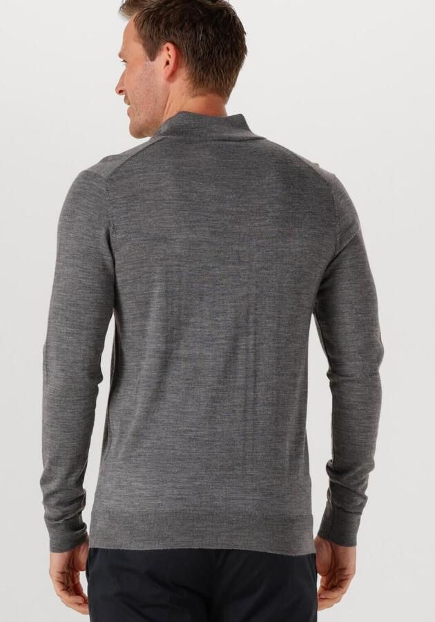 PROFUOMO Heren Truien & Vesten Pullover Half Zip Merino Grijs