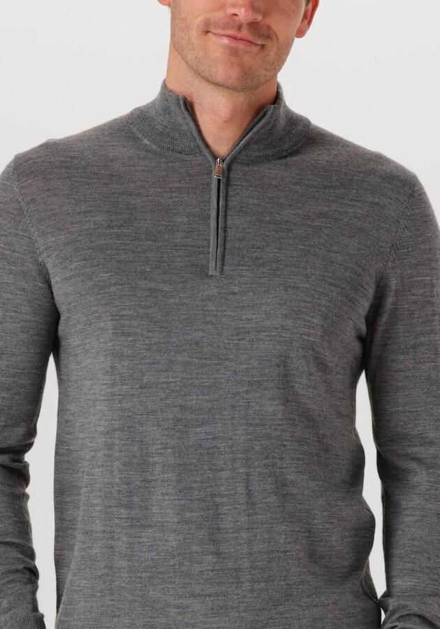 PROFUOMO Heren Truien & Vesten Pullover Half Zip Merino Grijs - Foto 2