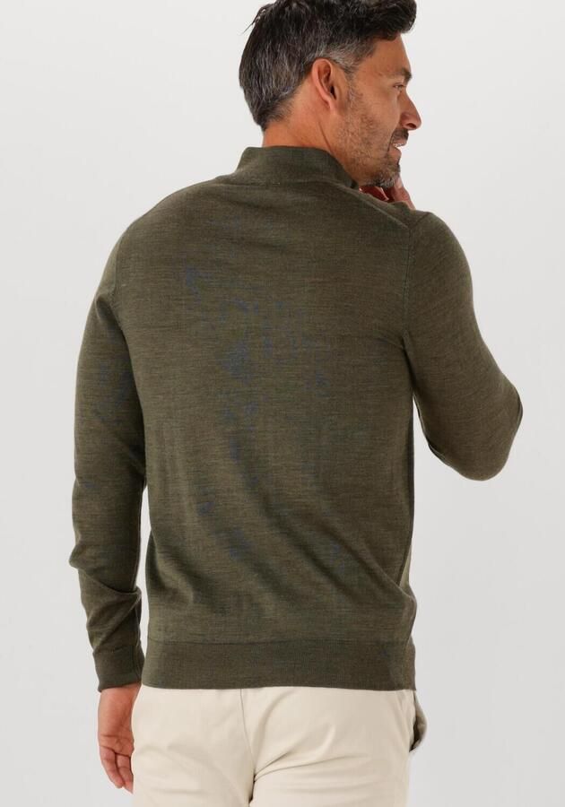 PROFUOMO Heren Truien & Vesten Pullover Half Zip Merino Groen
