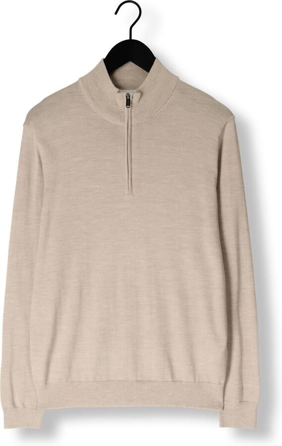 PROFUOMO Heren Truien & Vesten Pullover Half Zip Merino Zand - Foto 3
