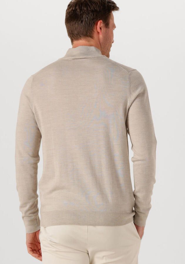 PROFUOMO Heren Truien & Vesten Pullover Half Zip Merino Zand