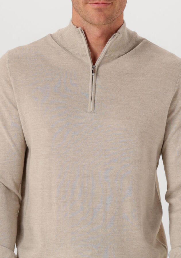 PROFUOMO Heren Truien & Vesten Pullover Half Zip Merino Zand - Foto 2
