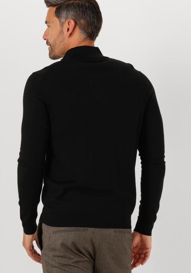 PROFUOMO Heren Truien & Vesten Pullover Half Zip Merino Zwart