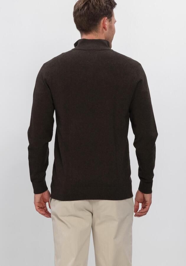 PROFUOMO Heren Truien & Vesten Pullover Half Zip New Wool Blend Bruin - Foto 2