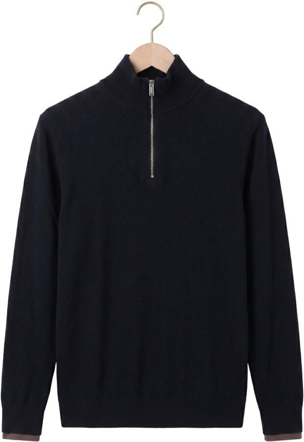 PROFUOMO Heren Truien & Vesten Pullover Half Zip New Wool Blend Zwart - Foto 4