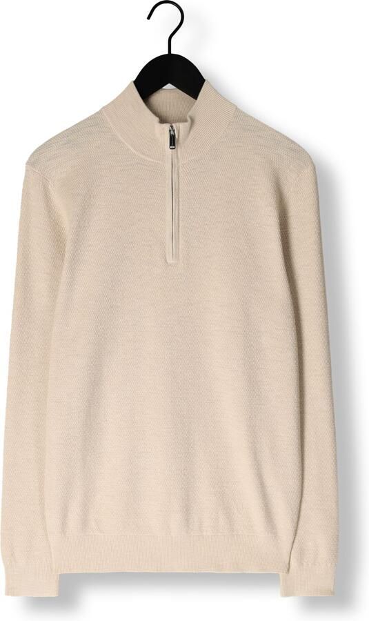 PROFUOMO Heren Truien & Vesten Pullover Half Zip Twinkle Slub Beige - Foto 3