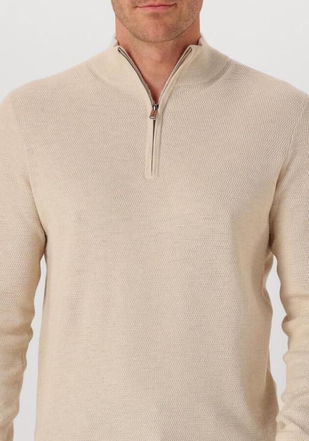 PROFUOMO Heren Truien & Vesten Pullover Half Zip Twinkle Slub Beige - Foto 2