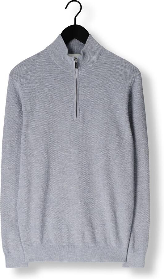 PROFUOMO Heren Truien & Vesten Pullover Half Zip Twinkle Slub Grijs - Foto 3