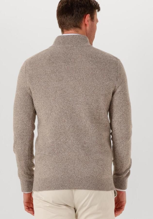 PROFUOMO Heren Truien & Vesten Pullover Half Zip Wool Blend Beige - Foto 2