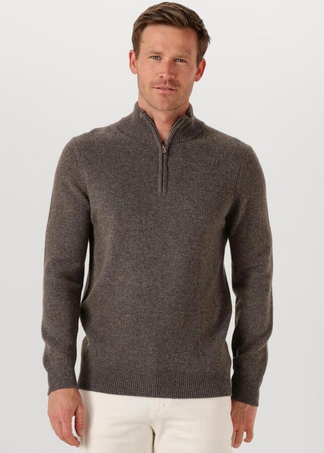 PROFUOMO Heren Truien & Vesten Pullover Half Zip Wool Blend Grijs - Foto 4