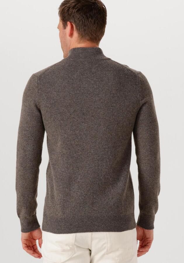 PROFUOMO Heren Truien & Vesten Pullover Half Zip Wool Blend Grijs