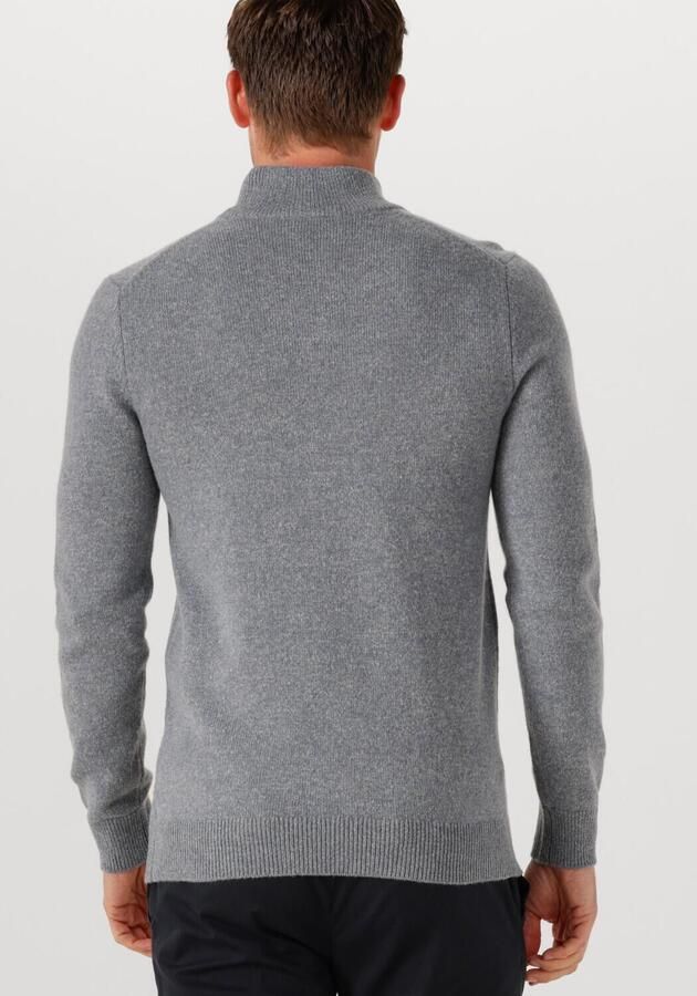 PROFUOMO Heren Truien & Vesten Pullover Half Zip Wool Blend Grijs