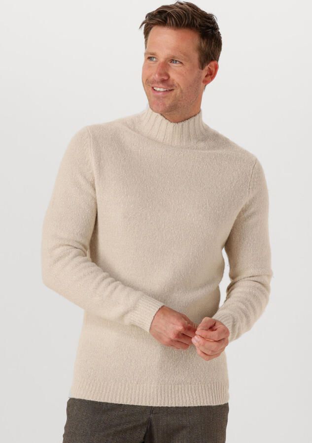 PROFUOMO Heren Truien & Vesten Pullover Mock Neck Boiled Wool Beige - Foto 4