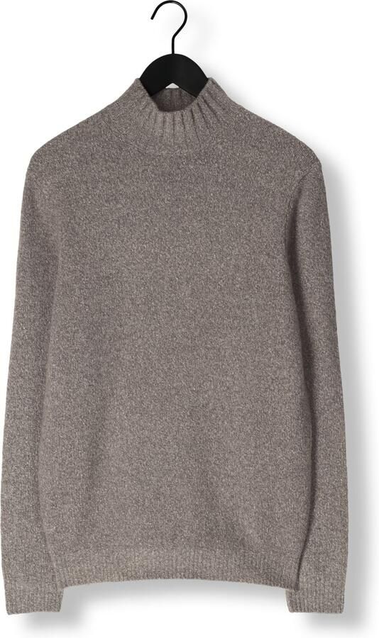 PROFUOMO Heren Truien & Vesten Pullover Mock Neck Boiled Wool Bruin - Foto 3