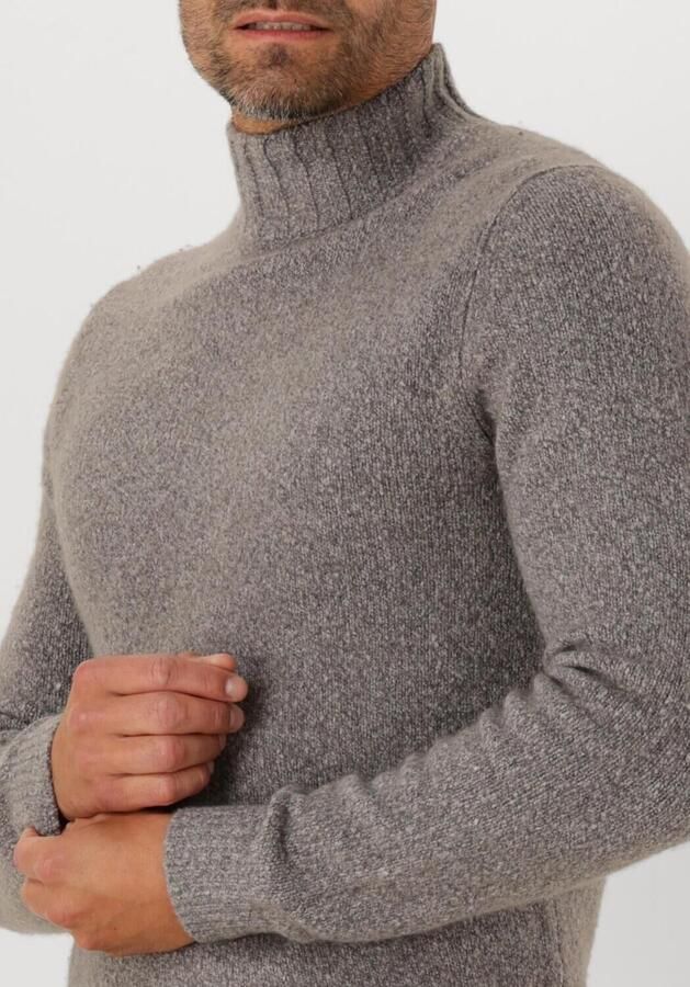PROFUOMO Heren Truien & Vesten Pullover Mock Neck Boiled Wool Bruin - Foto 2
