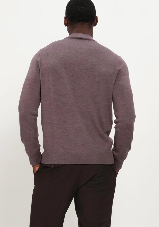 PROFUOMO Heren Truien & Vesten Pullover Mock Neck Extrafine Merino Paars - Foto 2