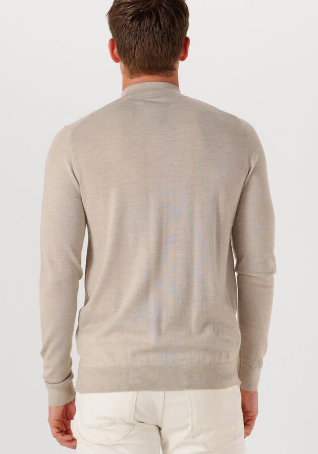 PROFUOMO Heren Truien & Vesten Pullover Mock Neck Merino Beige