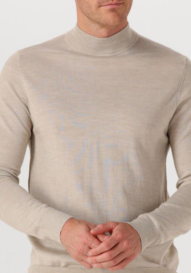 PROFUOMO Heren Truien & Vesten Pullover Mock Neck Merino Beige - Foto 2