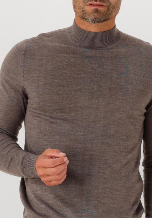 PROFUOMO Heren Truien & Vesten Pullover Mock Neck Merino Bruin - Foto 2