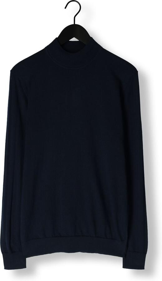 PROFUOMO Heren Truien & Vesten Pullover Mock Neck Merino Donkerblauw - Foto 3