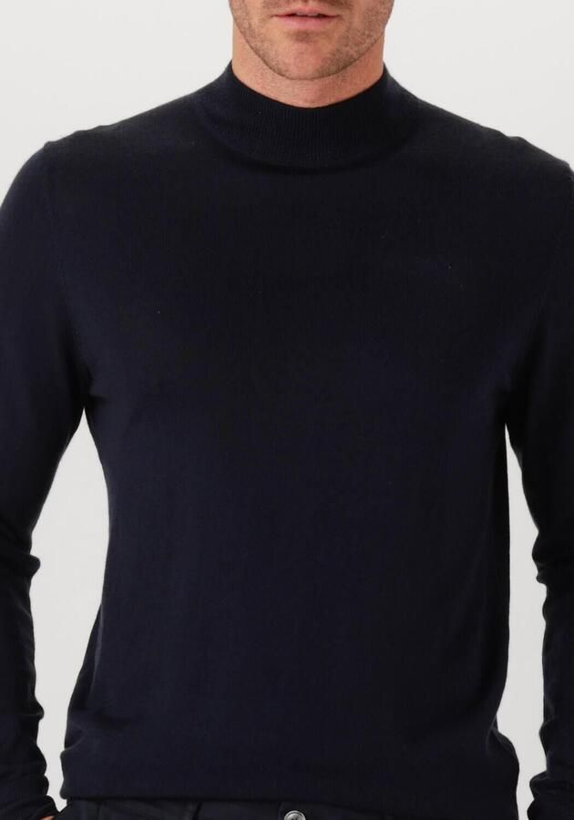 PROFUOMO Heren Truien & Vesten Pullover Mock Neck Merino Donkerblauw - Foto 2