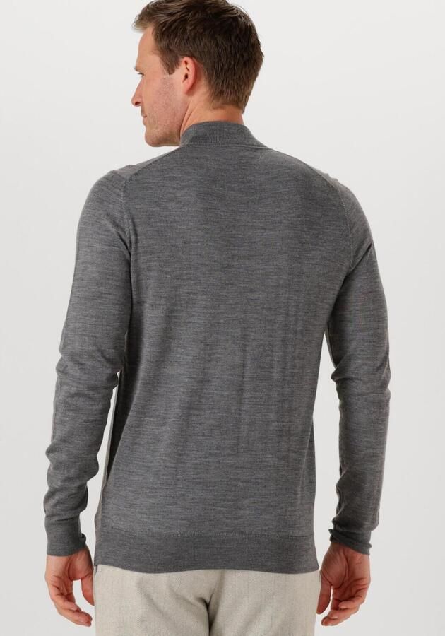 PROFUOMO Heren Truien & Vesten Pullover Mock Neck Merino Grijs