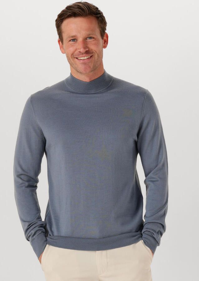 PROFUOMO Heren Truien & Vesten Pullover Mock Neck Merino Lichtblauw - Foto 4