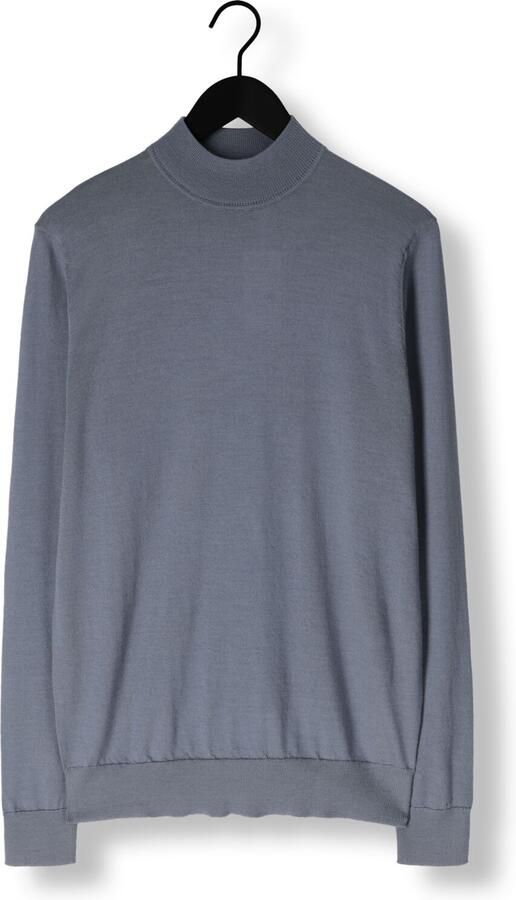 PROFUOMO Heren Truien & Vesten Pullover Mock Neck Merino Lichtblauw - Foto 3
