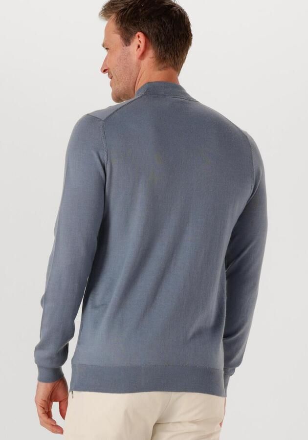 PROFUOMO Heren Truien & Vesten Pullover Mock Neck Merino Lichtblauw