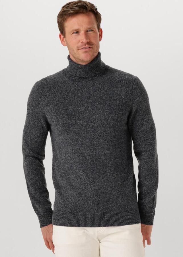 PROFUOMO Heren Truien & Vesten Pullover Roll Neck Wool Blend Donkergrijs - Foto 4