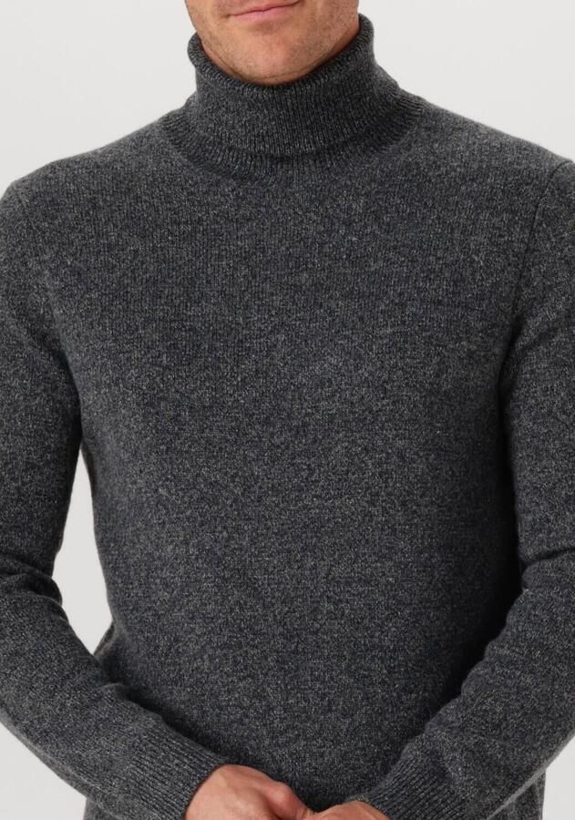 PROFUOMO Heren Truien & Vesten Pullover Roll Neck Wool Blend Donkergrijs