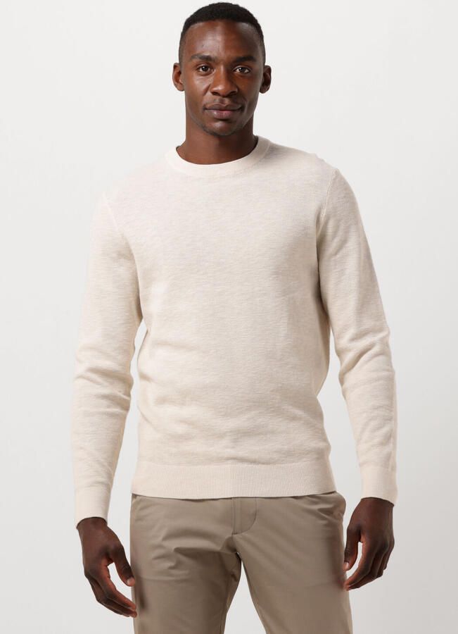 PROFUOMO Heren Truien & Vesten Structure Crew Neck Ecru - Foto 4