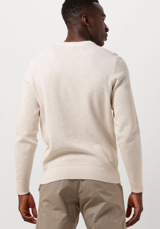 PROFUOMO Heren Truien & Vesten Structure Crew Neck Ecru