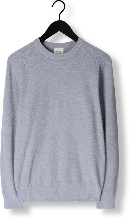 PROFUOMO Heren Truien & Vesten Structure Crew Neck Lichtblauw - Foto 3