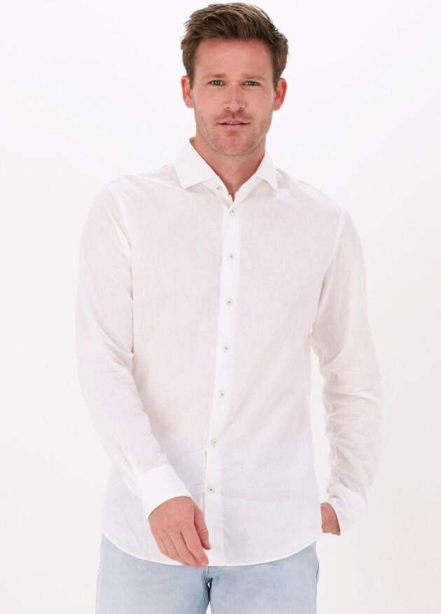 Profuomo Witte Casual Overhemd Hartger W Cotton-linnen