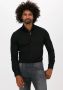 Profuomo gebreid slim fit strijkvrij overhemd zwart - Thumbnail 1