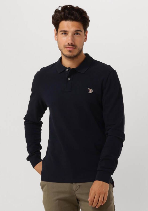 PS PAUL SMITH Heren Polo's & T-shirts Mens Slim Fit Ls Polo Shirt Zebra Donkerblauw