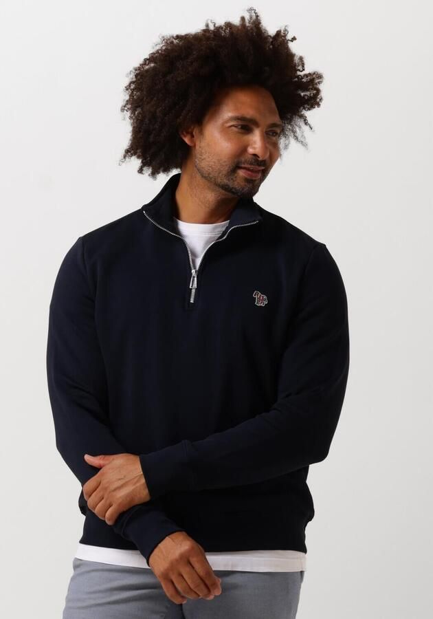 PS PAUL SMITH Heren Truien & Vesten Mens Ls Reg Fit Half Zip Top Zebra Donkerblauw - Foto 4