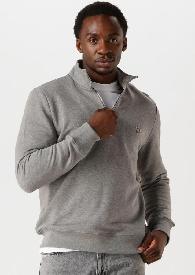 PS PAUL SMITH Heren Truien & Vesten Mens Ls Reg Fit Half Zip Top Zebra Grijs - Foto 4